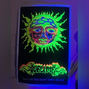 Sublime Sun 2002 l #1810 Flocked Blacklight Poster 23” X 35” RARE